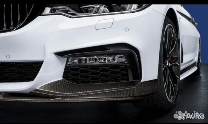 Карбоновые клыки пер бампера BMW G30 (оригинал)