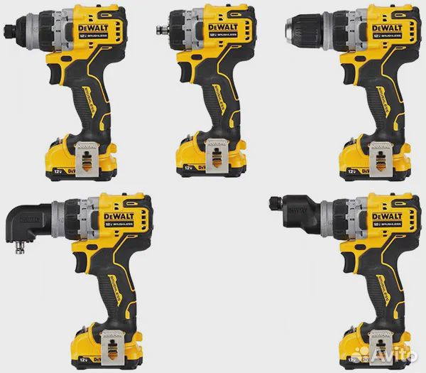 Шруповерт DCD703F1 Dewalt с 4 насадками в комплект