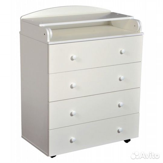 Комод пеленальный Ульяна 80/4 лдсп Белый