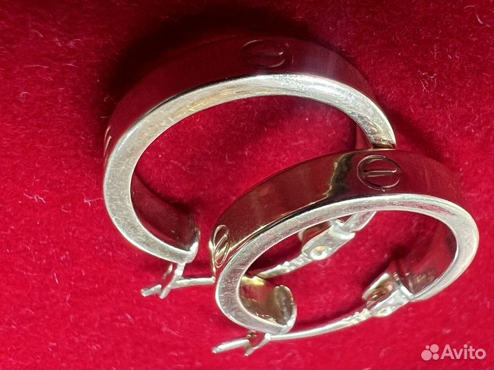 Серьги и кольцо cartier