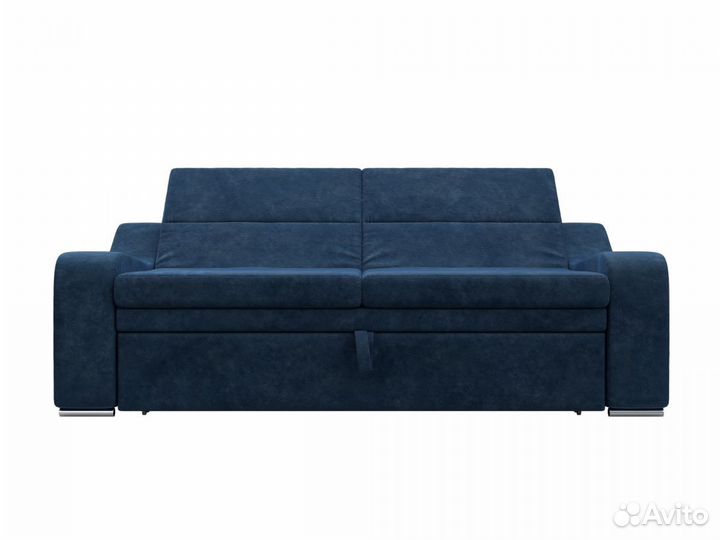 Диван прямой Медиус, велюр, brut 11 синий. Москва