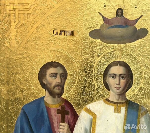 Храмовая Икона Святые Артемий, Стефан и Алексий