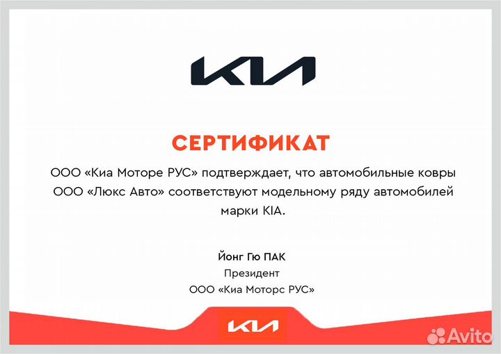 3D Коврики KIA Carnival 4 из Экокожи