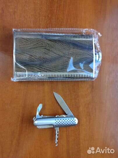 Фляга стальная 300 мл, нож мультитул