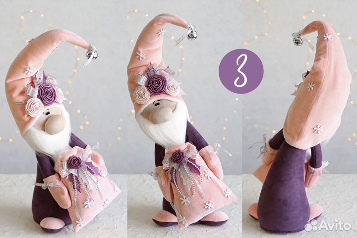 Новогодний гном-53 см. Скандинавский гном