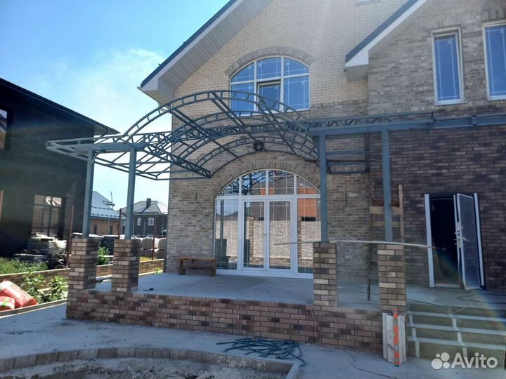 Навесы из поликарбоната заборы ворота гаражи