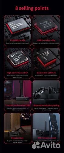 Bluetooth ресивер трансмиттер FiiO BTA30 pro