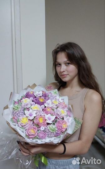 Цветы из зефира