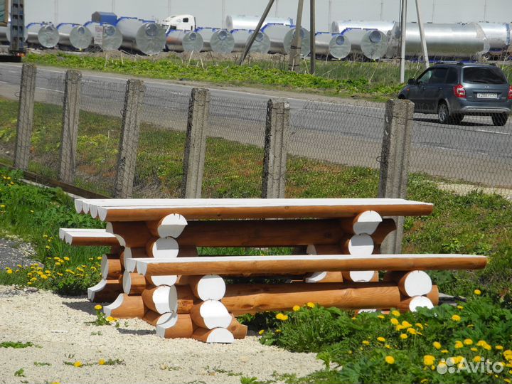 Сруб Дачной мебели из бревна для Бани