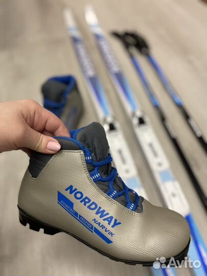 Лыжи беговые, лыжный комплект детский Nordway