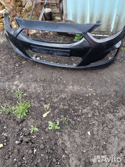 Передний бампер на hyundai solaris