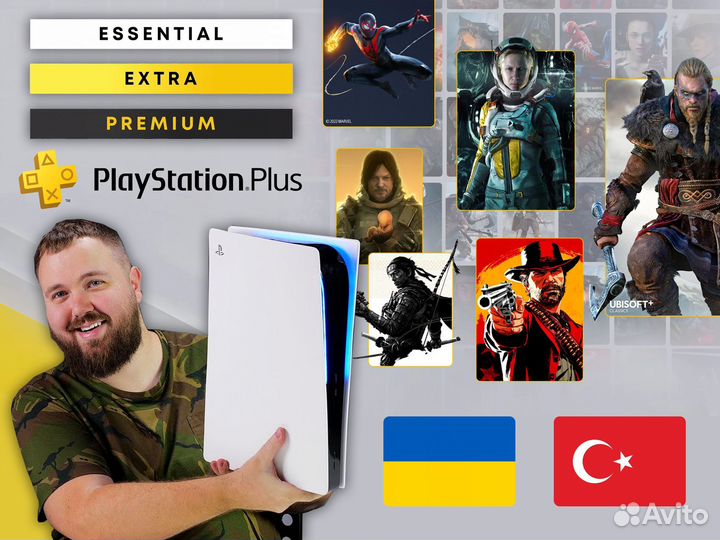Подписки PS Plus Essential Extra Deluxe EA Play