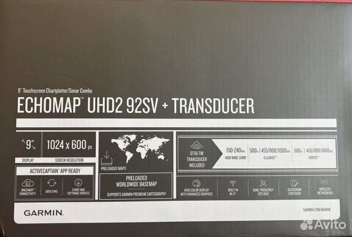 Эхолот картплоттер Garmin Echomap UHD2 93sv GT56