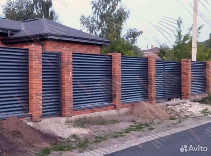 Забор жалюзи горизонтальный