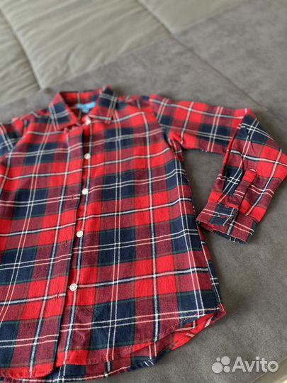Рубашка в клетку для девочки 128