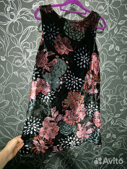 Платье мини бархат