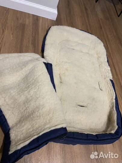 Зимний меховой конверт в коляску, санки Womart