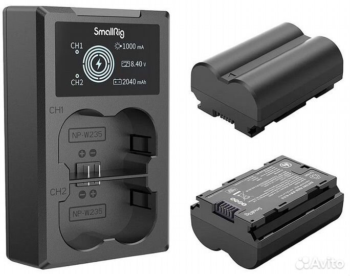 Зарядное SmallRig 3822 NP-W235 + 2 аккум