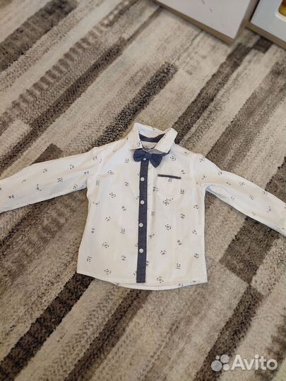 Рубашка на утренник с бабочкой 98