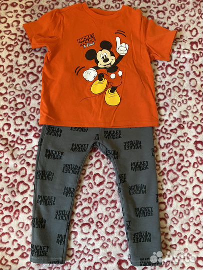 Комплект леггинсы, футболка, лонгслив