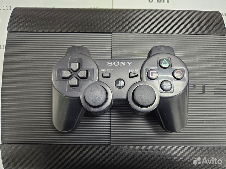 Sony PS3 Super Slim 500Gb 2 геймпада много игр