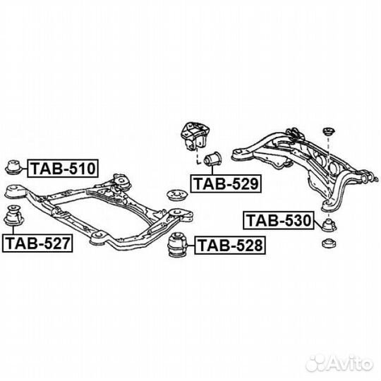 С-б.подрамника toyota kluger L/V ACU25/M