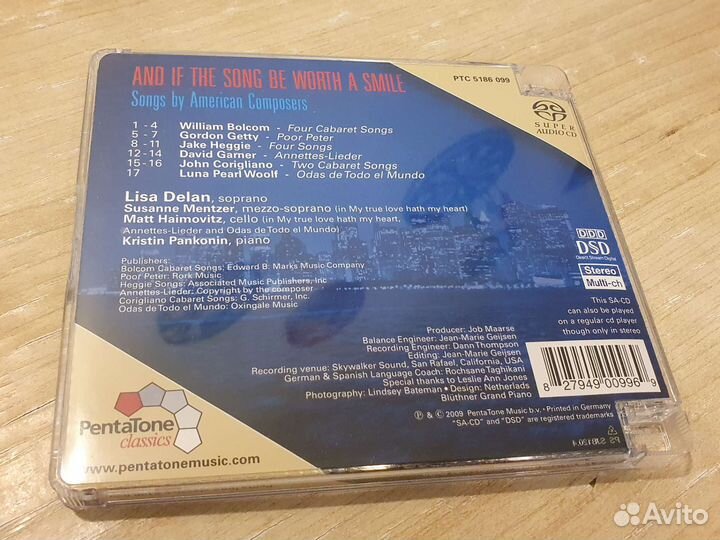 Песни американских композиторов на Sacd