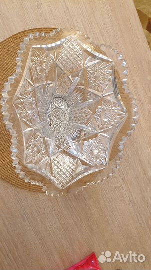 Конфетница хрусталь с серебром