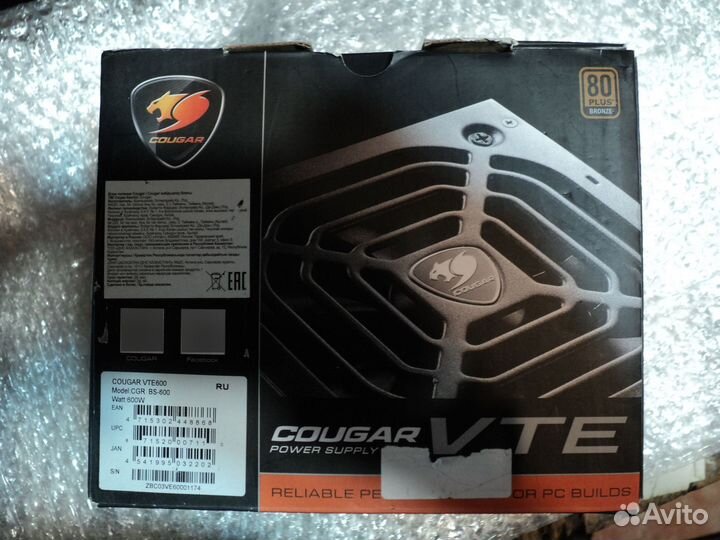 Блок питания cougar VTE600