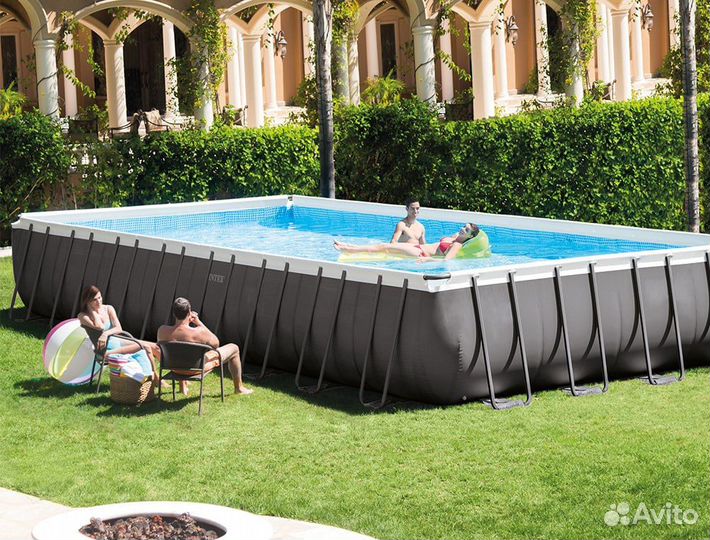 Каркасный бассейн прямоугольный бу