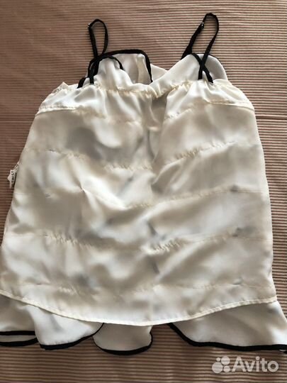 Топ на бретелях с валанами размер 42