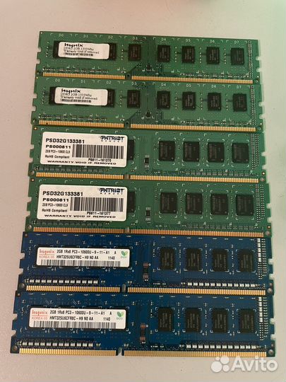 Оперативная память DDr3 2GB 6шт