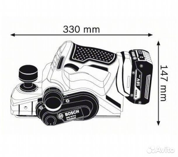 Аккумуляторный рубанок Bosch GHO 18 V-LI Solo