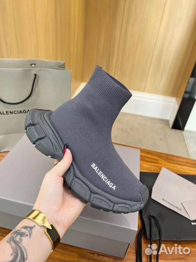 Кроссовки носки женские Balenciaga текстиль