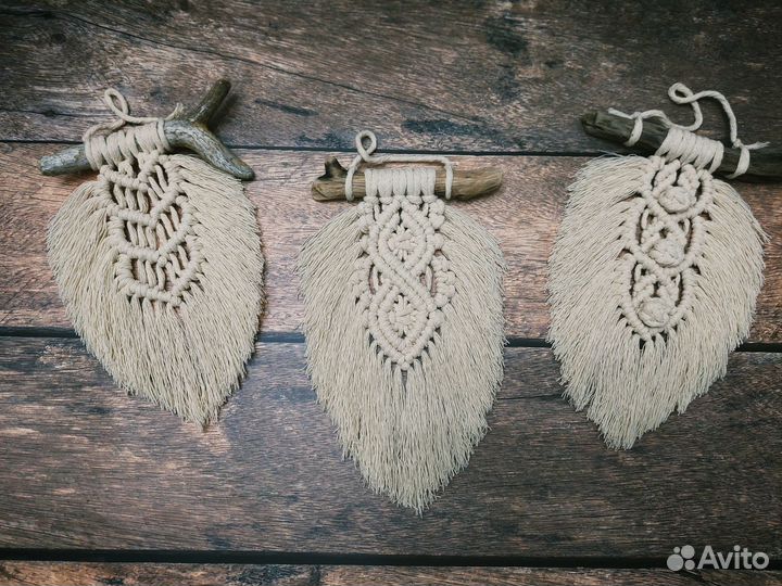 Макраме листок