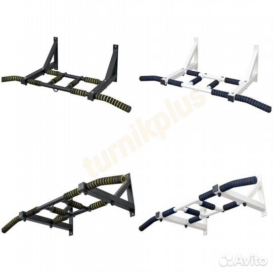 Турник настенный 3 хвата усиленный + мягкие ручки