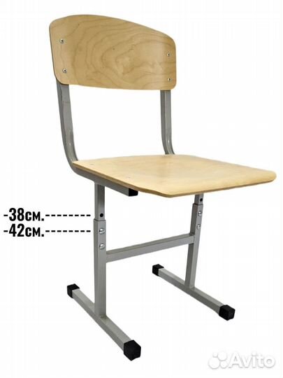 Школьная парта с 2 стульями (регулируемые)