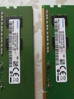 Оперативная память dimm DDR4 Samsung 8 гб (2х4 гб)