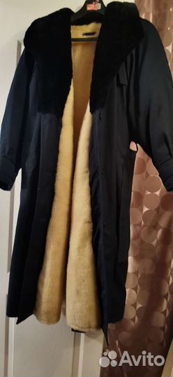 Пальто с овчиной новое