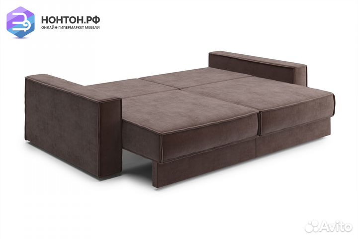 Диван тик-так Сохо 3-х местный коричневый