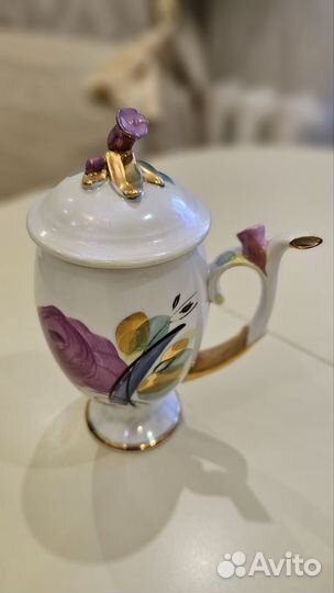 Бокал с крышкой Утренняя роза, Дулево