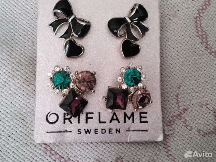 Серьги бижутерия 3 пары