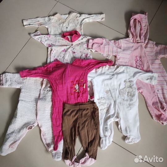 Пакет детских вещей 0-6 месяцев для девочки