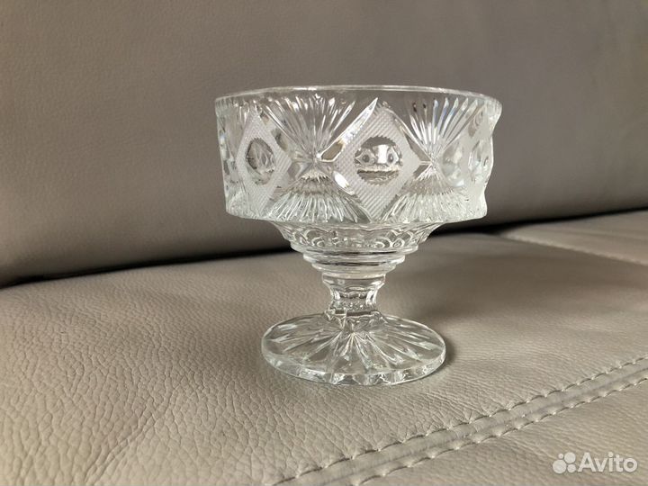Хрустальная конфетница салатница/ чешский хрусталь