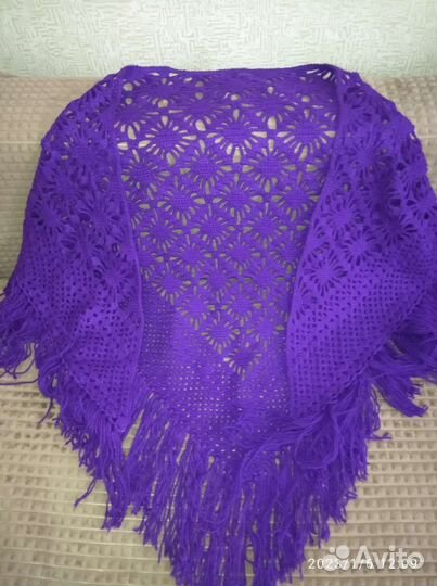 Косынка шаль вязаная крючком