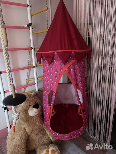 Качеля-гамак, домик