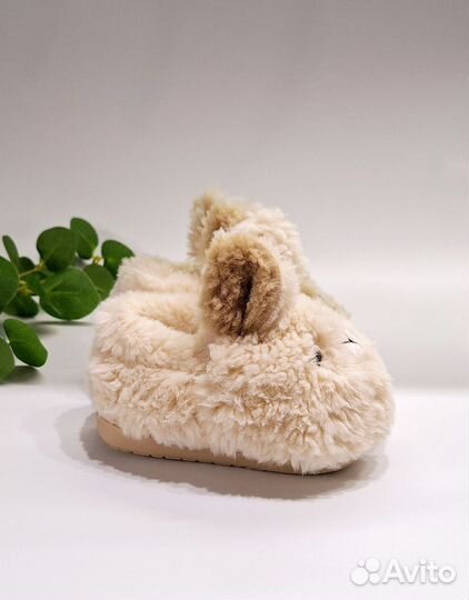 Тапочки домашние детские с ушками 21 22