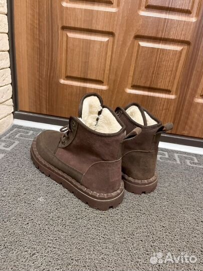 Ботинки зимние натуральный мех и натур замша