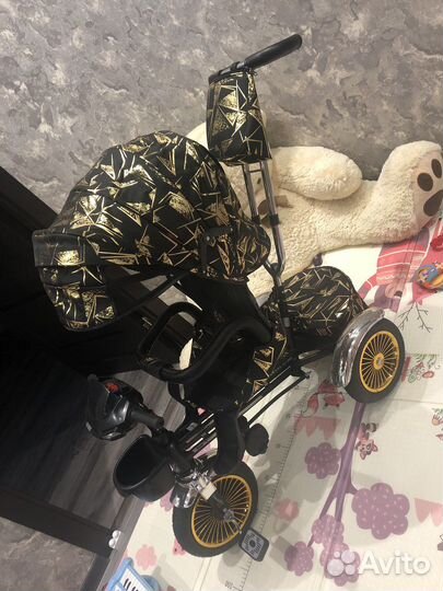 Детский велосипед с ручкой новый