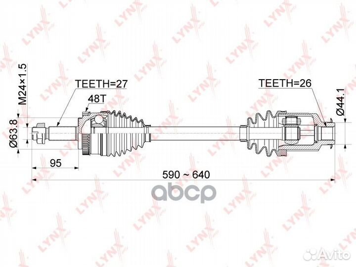 Привод в сборе lynxauto CD-1073A CD-1073A lynxauto